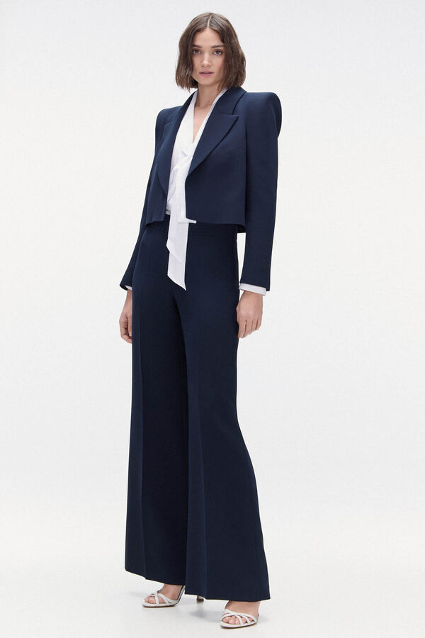 TFP by Tamara Falcó Blusa estampada cruzada Azul