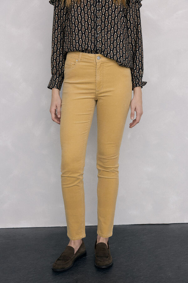 Pedro del Hierro Pantalones pana push up Beige