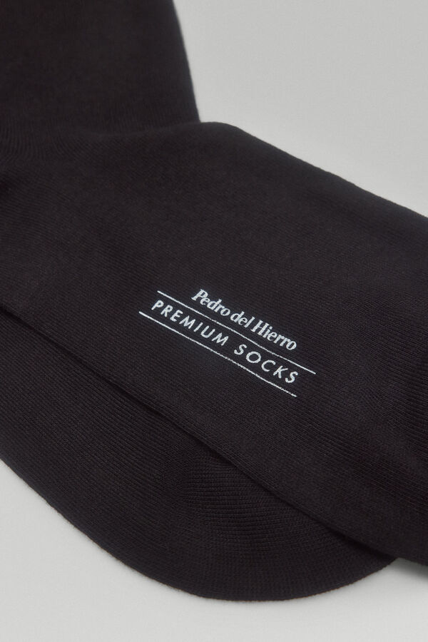 Pedro del Hierro Calcetin liso elastico Negro