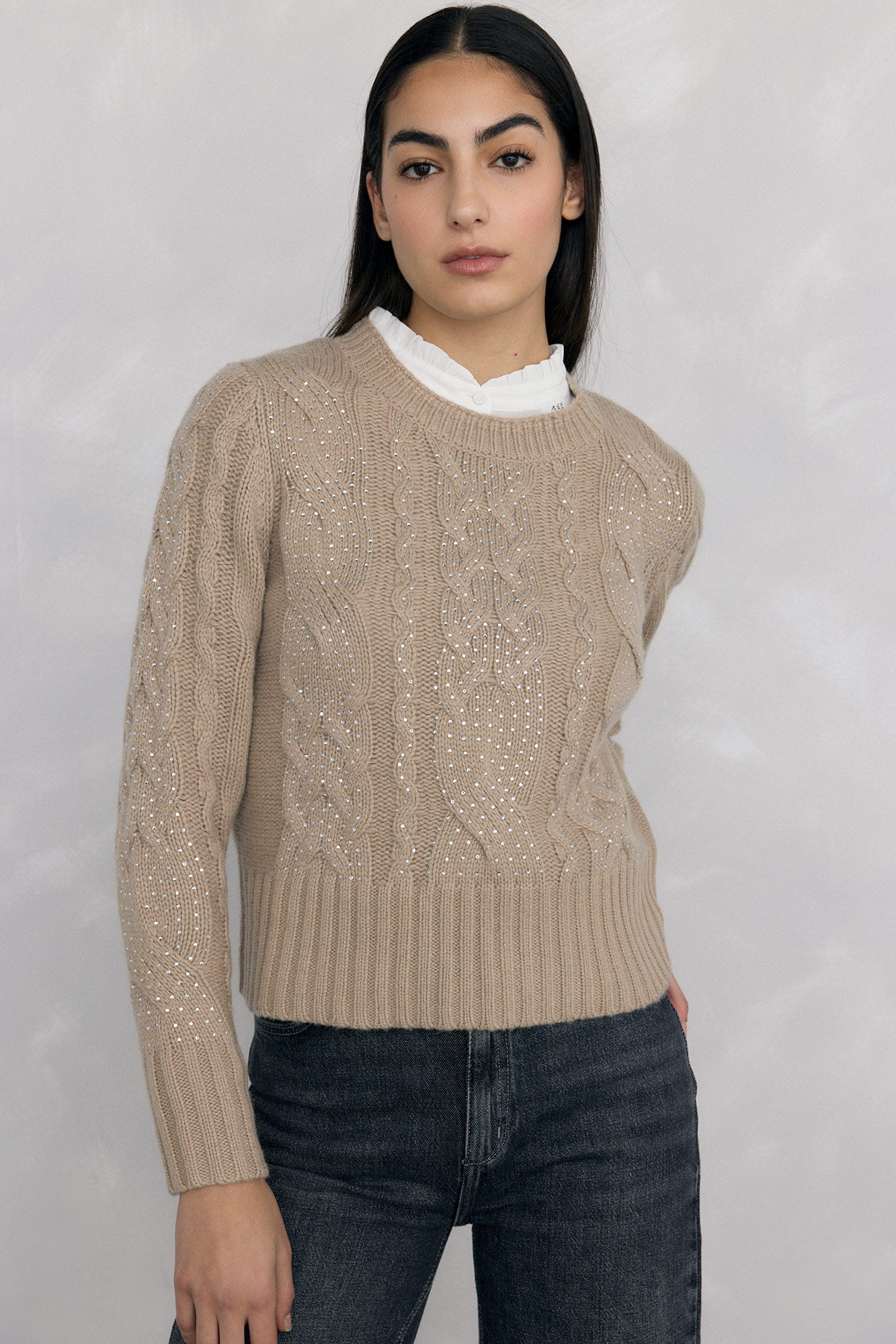 Pedro del Hierro Jersey de ochos tachas brillo