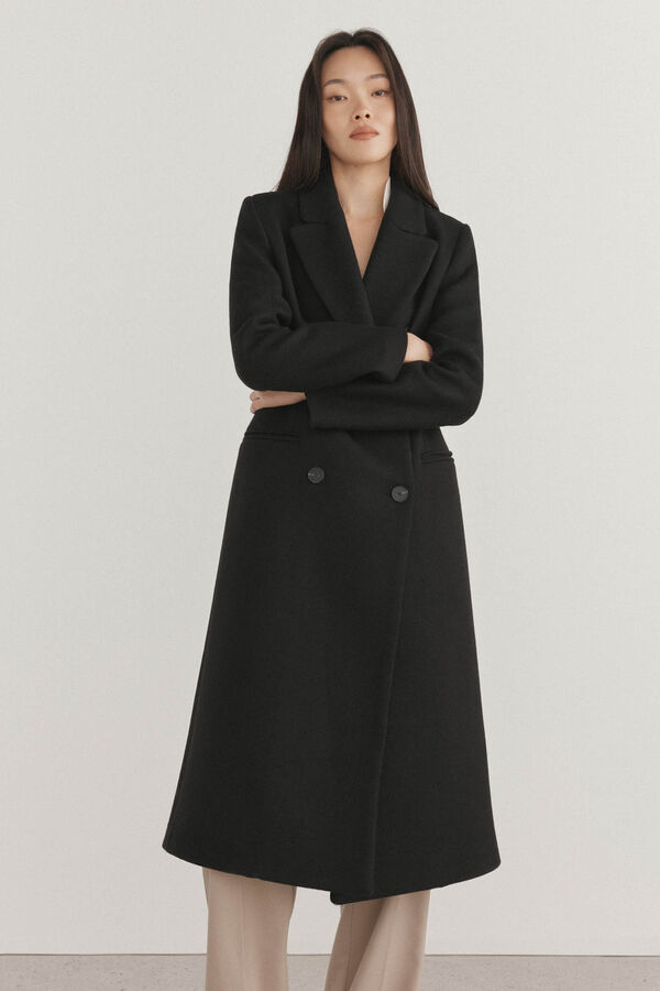 Pedro del Hierro Abrigo largo sastre Negro