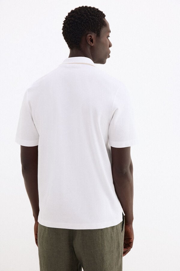 Pedro del Hierro Polo com textura Branco