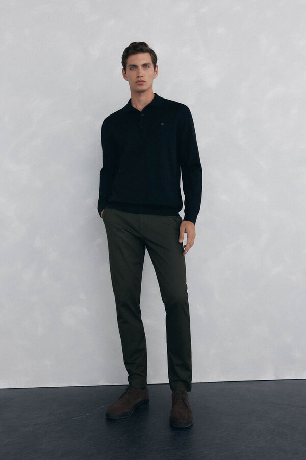 Pedro del Hierro Camisola gola polo Preto