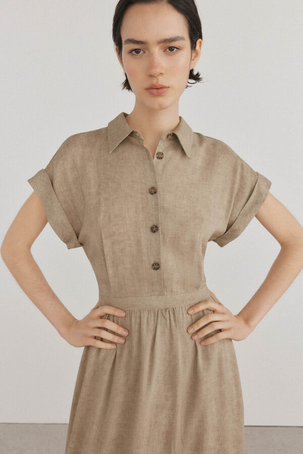 Pedro del Hierro Vestido de cintura subida Verde