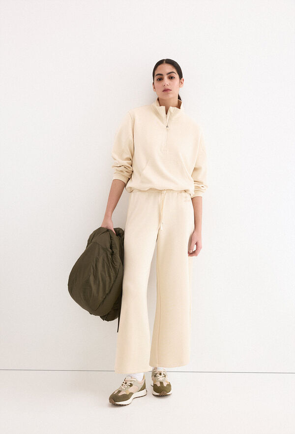 Pedro del Hierro Sweatshirt soft touch com gola Beige