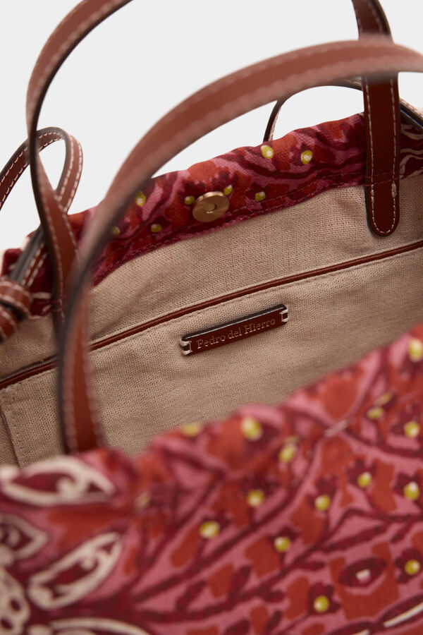 Pedro del Hierro Mala a tiracolo estampada Beige