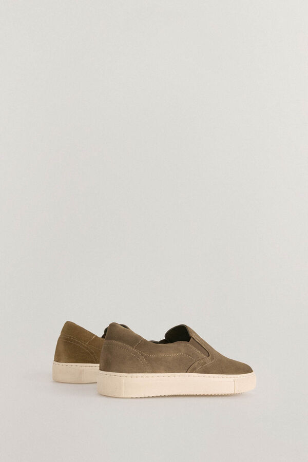 Pedro del Hierro T&eacute;nis de pele slip-on Verde