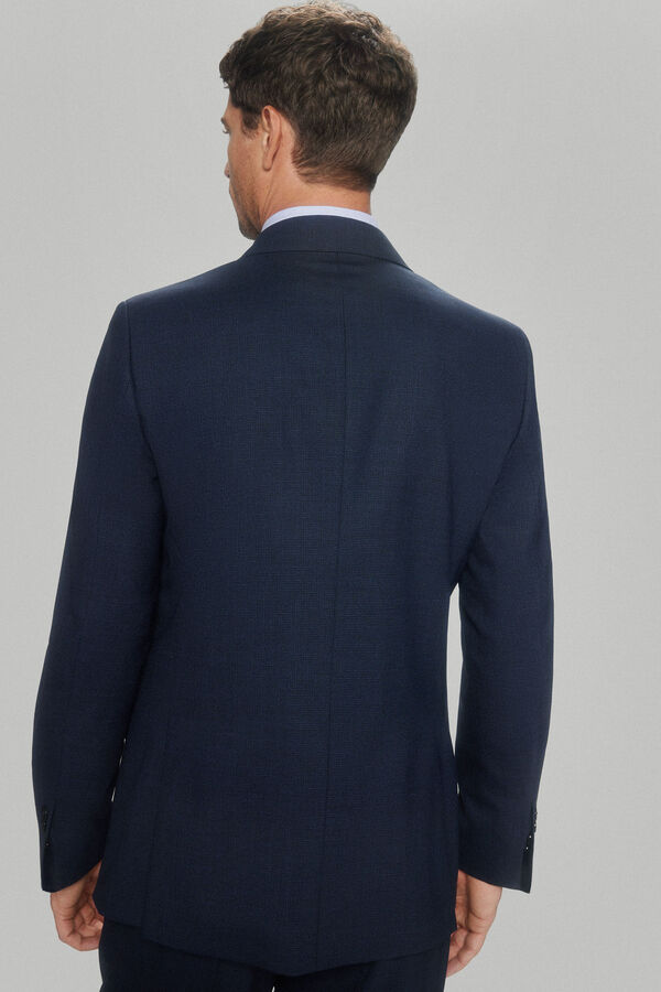 Pedro del Hierro Blazer em micro xadrez tailored Azul