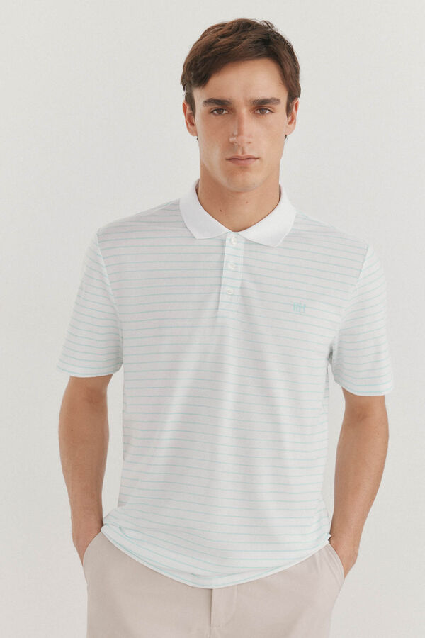 Pedro del Hierro Polo rayas golf Blanco