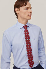 Pedro del Hierro Camisa vestir pinpoint liso non iron + antimanchas Azul
