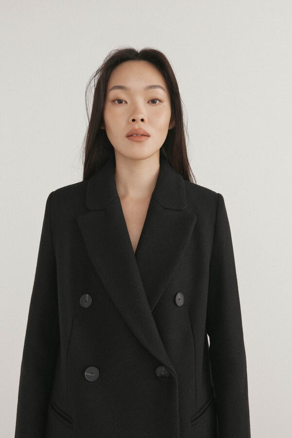 Pedro del Hierro Abrigo largo sastre Negro