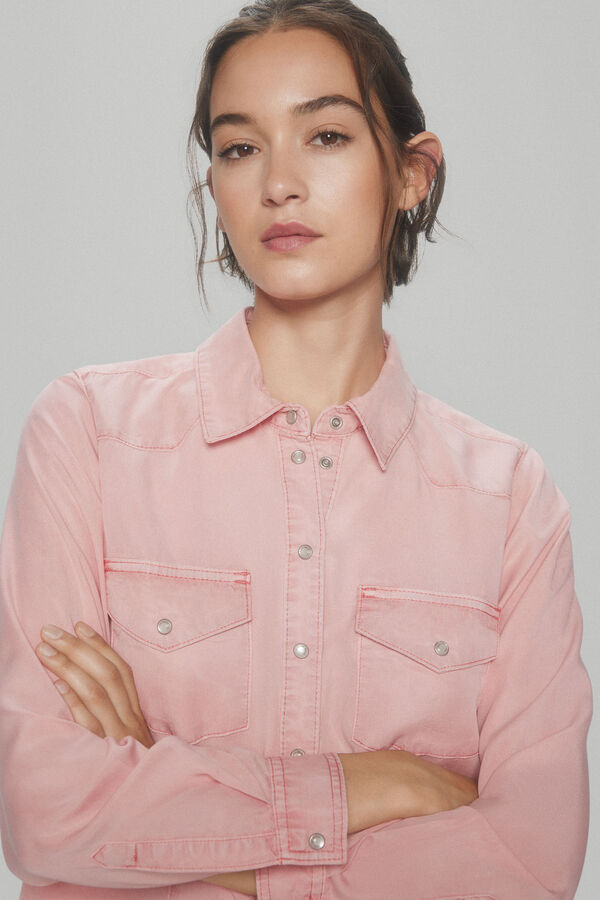 Pedro del Hierro Camisa vaquera 100% TENCEL&trade; Lyocell Rosa