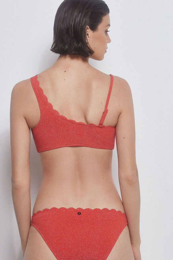 Pedro del Hierro Bikini ondas tejido lurex Rojo