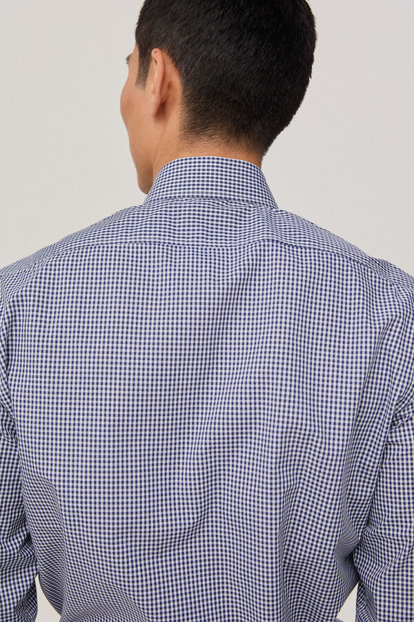 Pedro del Hierro Camisa cuadro vichy slim facil plancha libre de olores Azul
