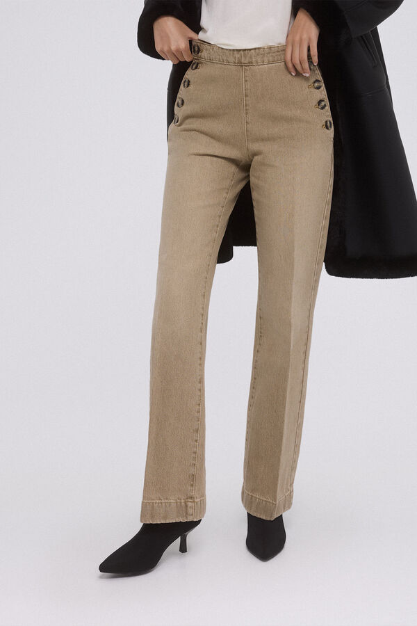 Pedro del Hierro Jeans stove pipe full length Beige