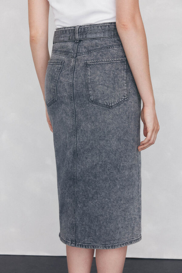 Pedro del Hierro Falda vaquera gris Gris