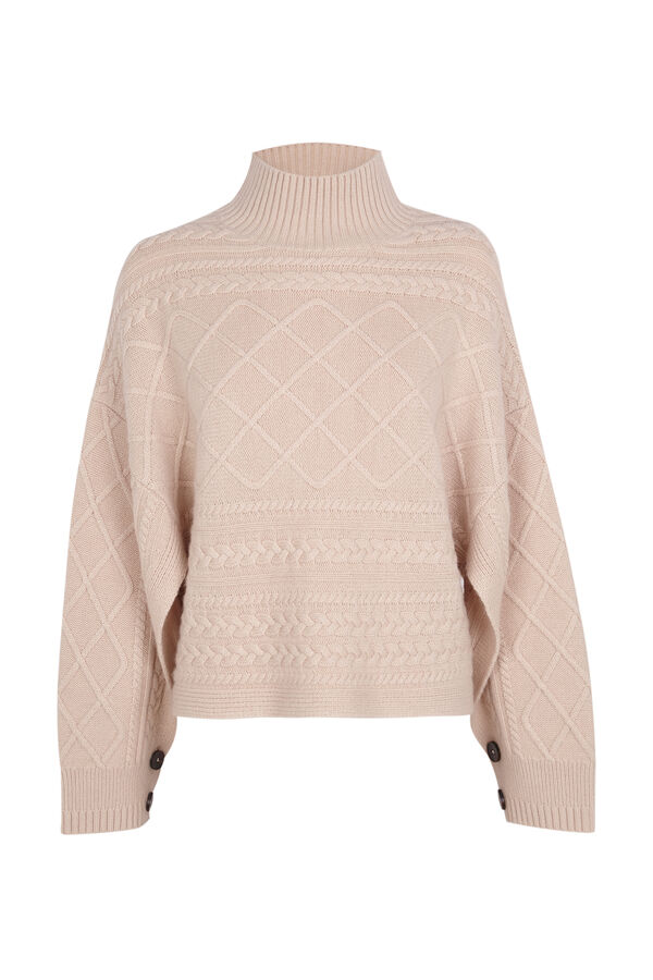 TFP by Tamara Falcó Jersey oversize ochos y rombos Marrón