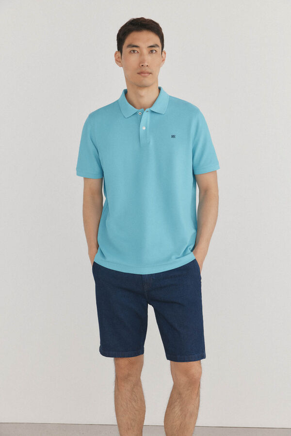 Pedro del Hierro Polo b&aacute;sico piqu&eacute; Turquesa