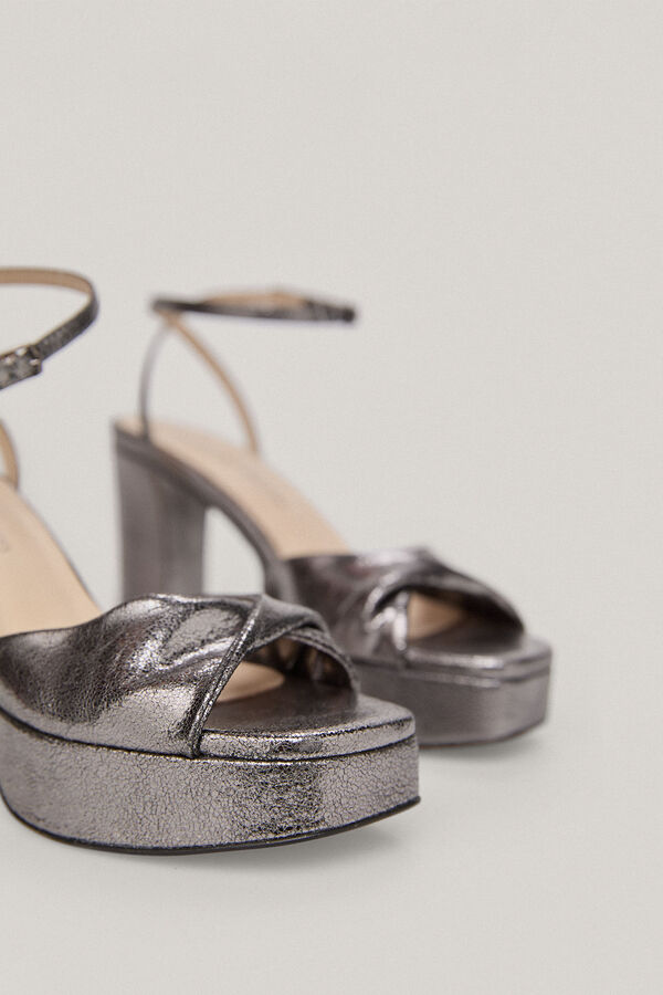 Pedro del Hierro Sandalia plataforma piel Cizento