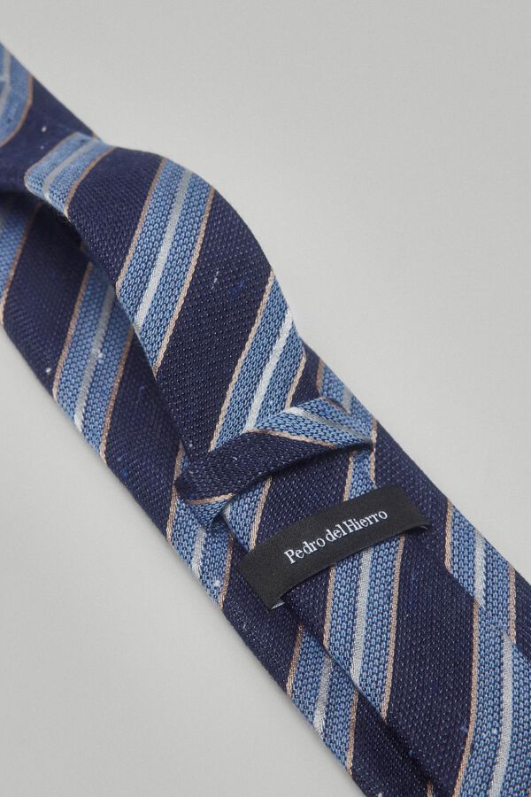 Pedro del Hierro gravata seda natural Azul