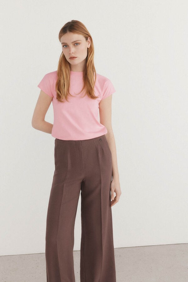 Pedro del Hierro Camiseta b&aacute;sica canal&eacute; Rosa