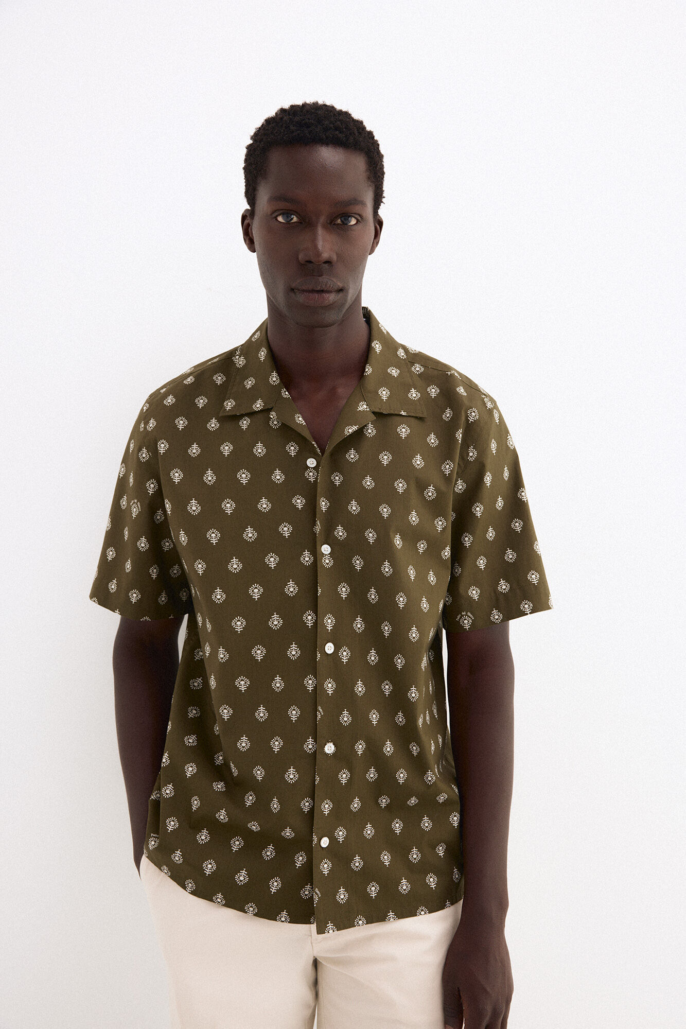 Pedro del Hierro Camisa estampada manga curta