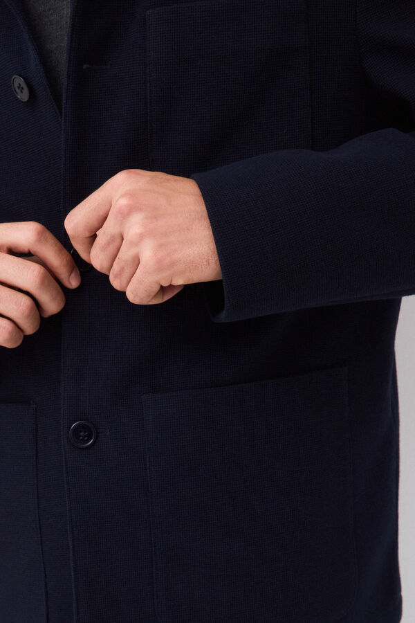 Pedro del Hierro Sobrecamisa de malha Azul