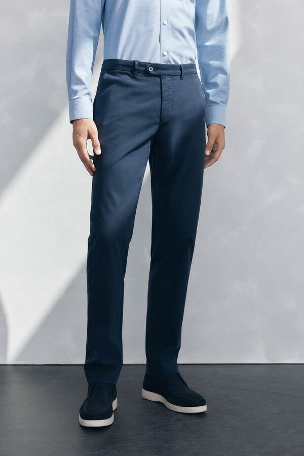 Pedro del Hierro Pantal&oacute;n premium chino regular fit Azul