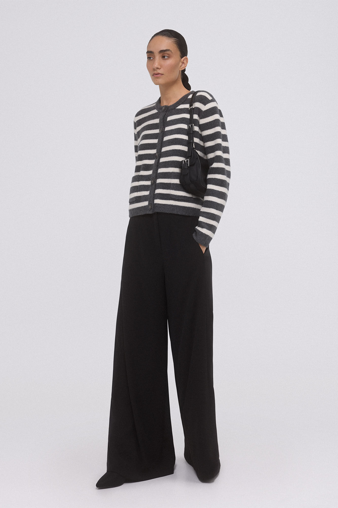 Pedro del Hierro Chaqueta rayas bicolor botones met&aacute;licos