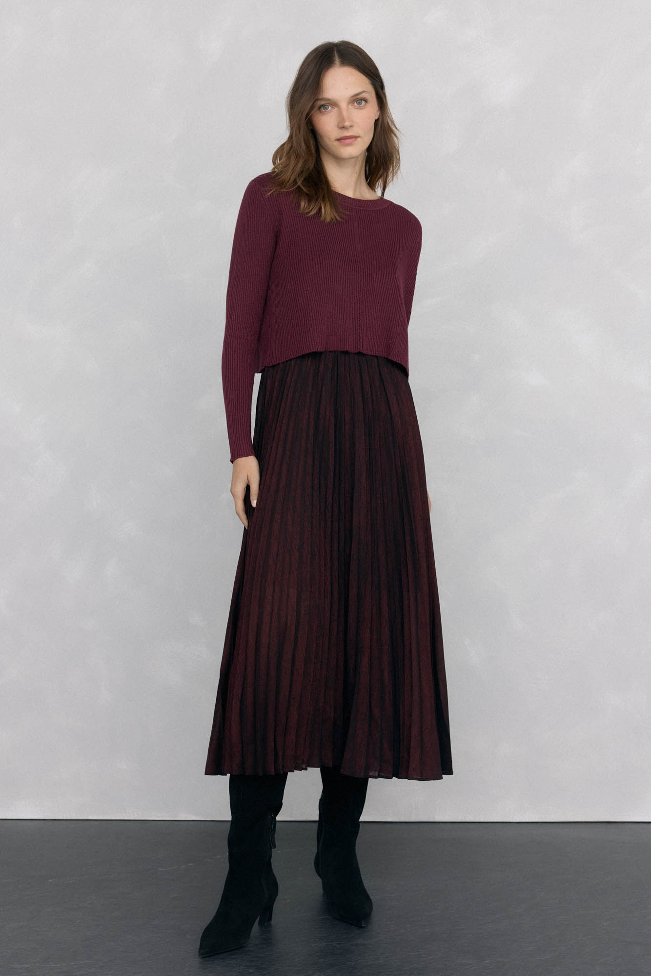 Pedro del Hierro Vestido de duas pe&ccedil;as com glitter