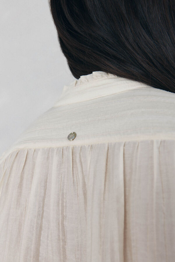 Pedro del Hierro Blusa amplia lisa Beige