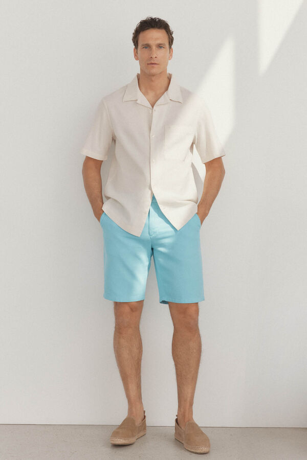 Pedro del Hierro Bermuda chino bolsillo Turquesa