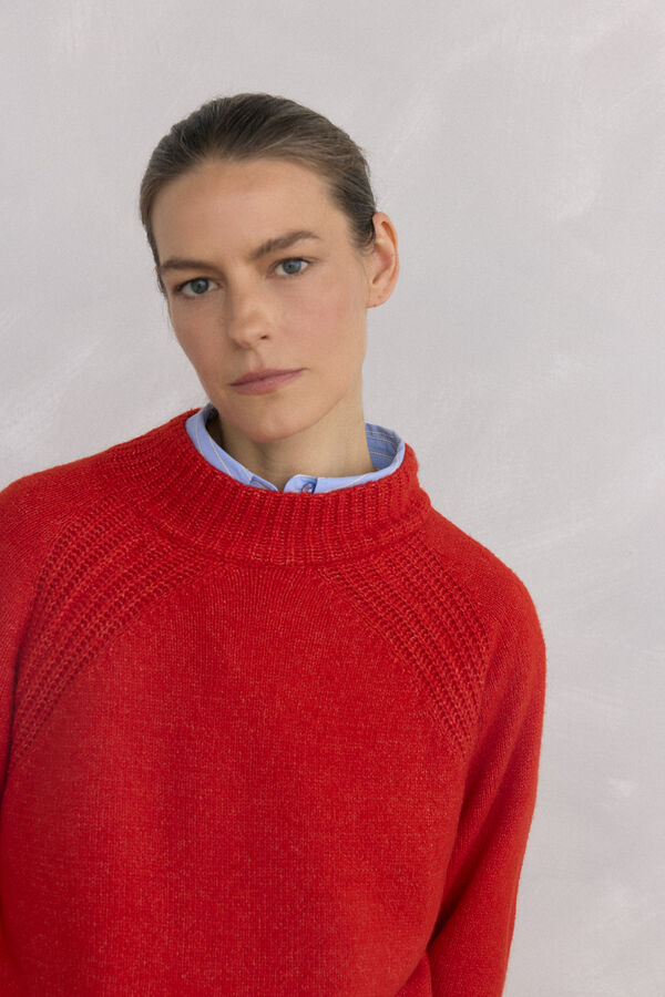 Pedro del Hierro Jersey perkins acampanado Vermelho