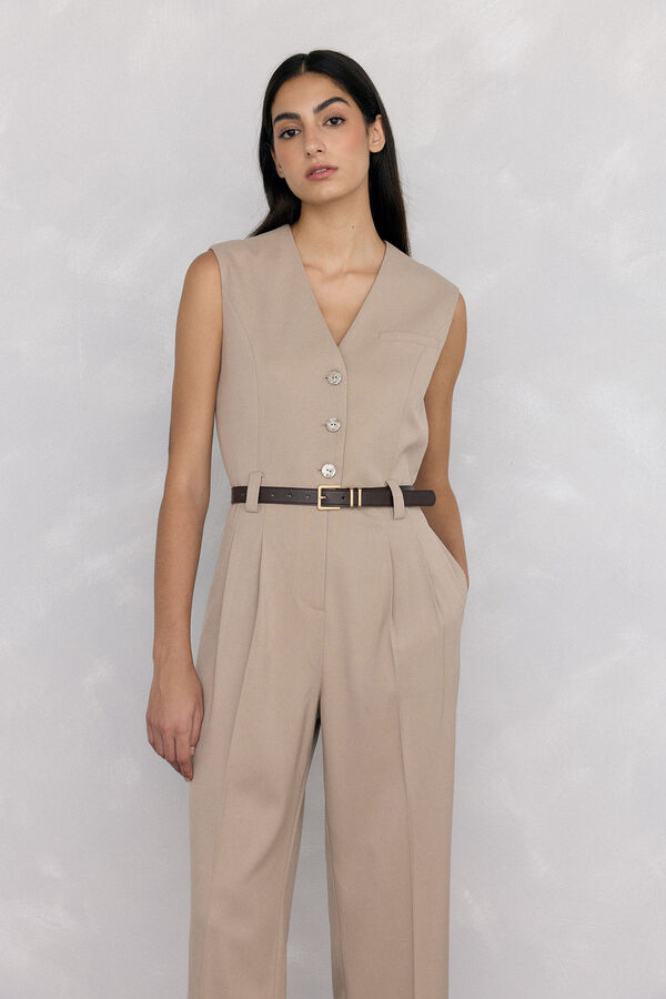 Pedro del Hierro Cinto de alfaiate sob medida Beige
