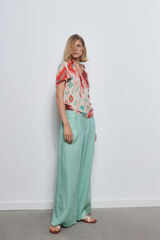 Pedro del Hierro Camisa larga estampada Bordeaux