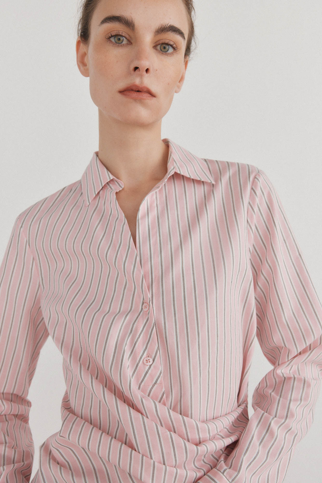 Pedro del Hierro Camisa de gola de lapela e decote em bico