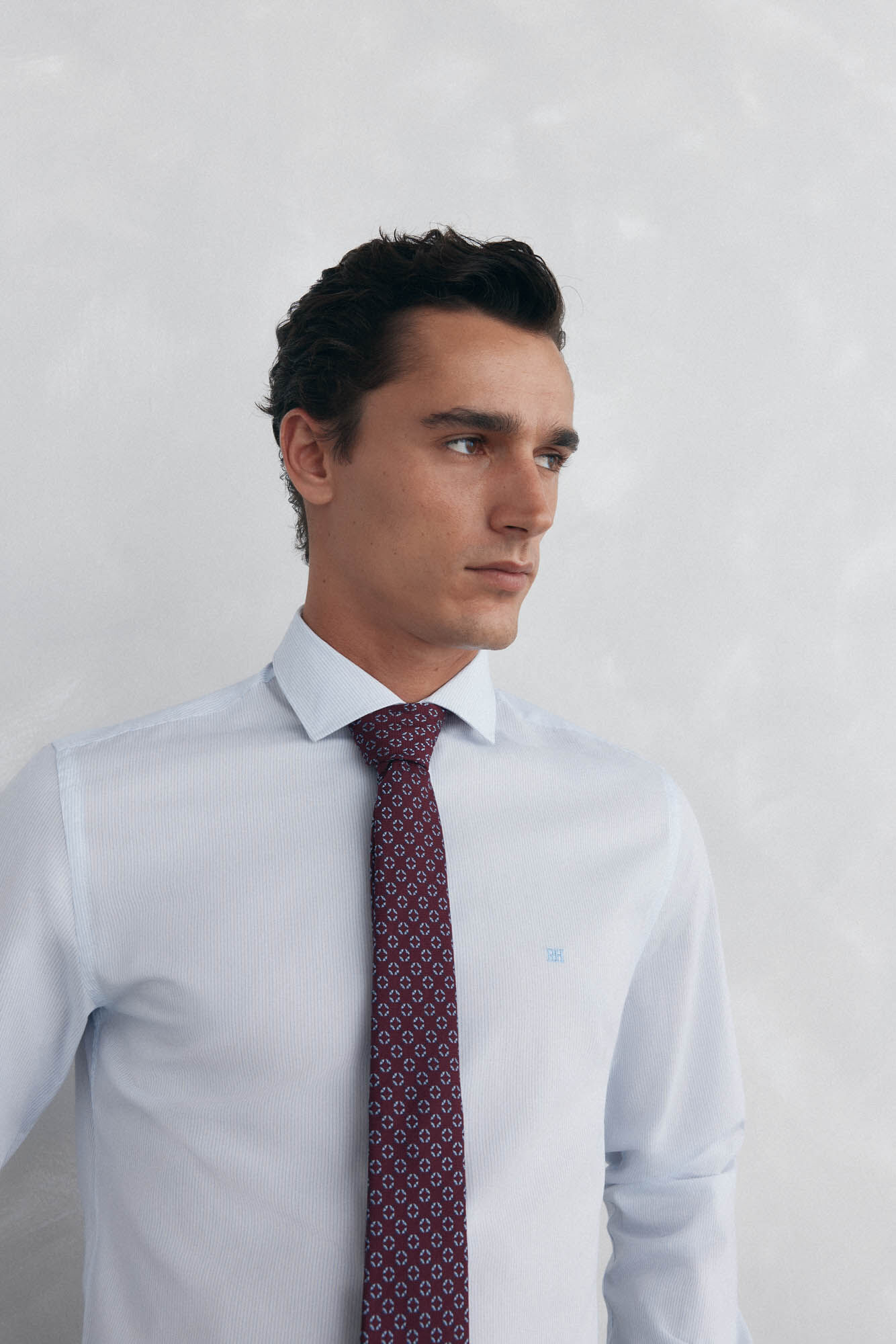 Pedro del Hierro Camisa micro-listras f&aacute;cil de passar + corte slim anti-odor