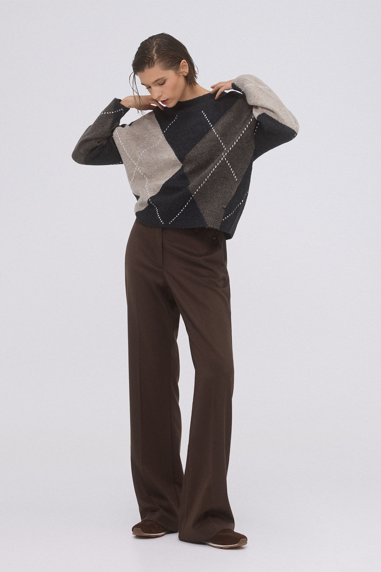 Pedro del Hierro Su&eacute;ter jacquard diamante