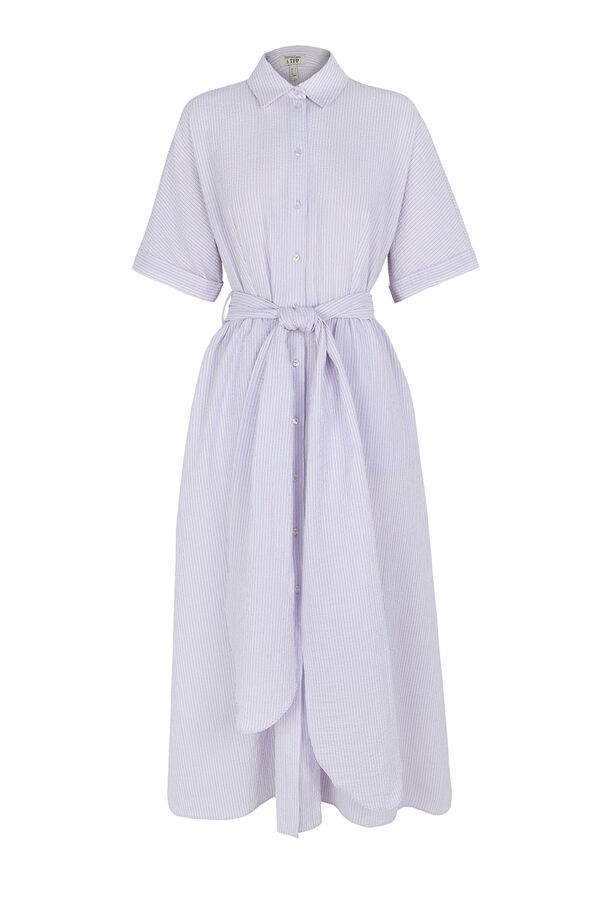 TFP by Tamara Falcó Vestido camisero seersucker Rosa