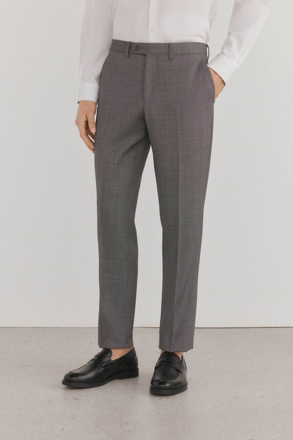 Pedro del Hierro Cal&ccedil;as estilo olho de p&aacute;ssaro, com modelagem slim fit e biel&aacute;stica Cizento
