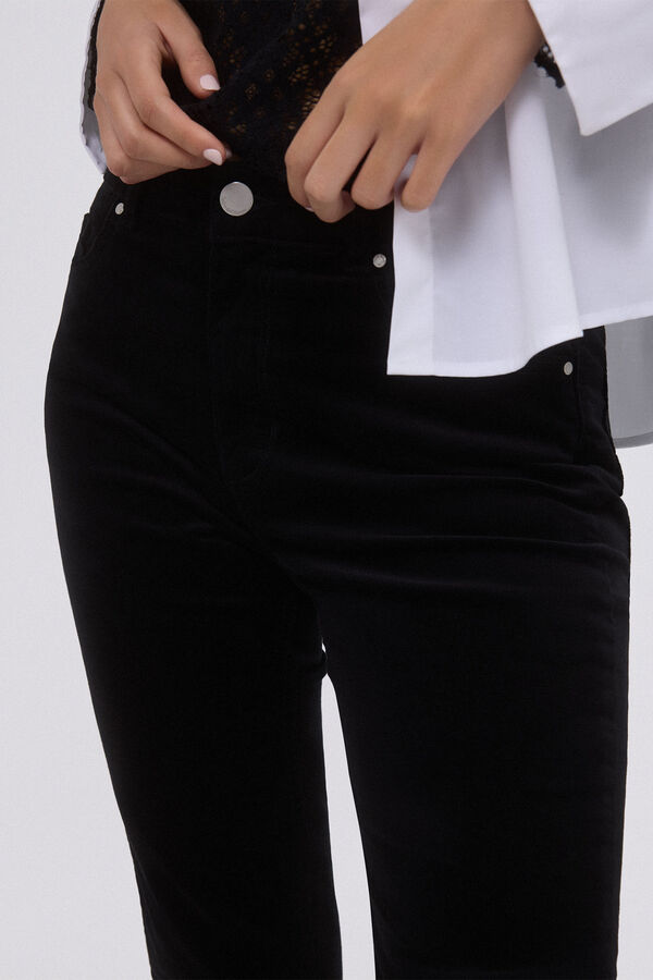 Pedro del Hierro Pantal&oacute;n terciopelo skinny fit Negro