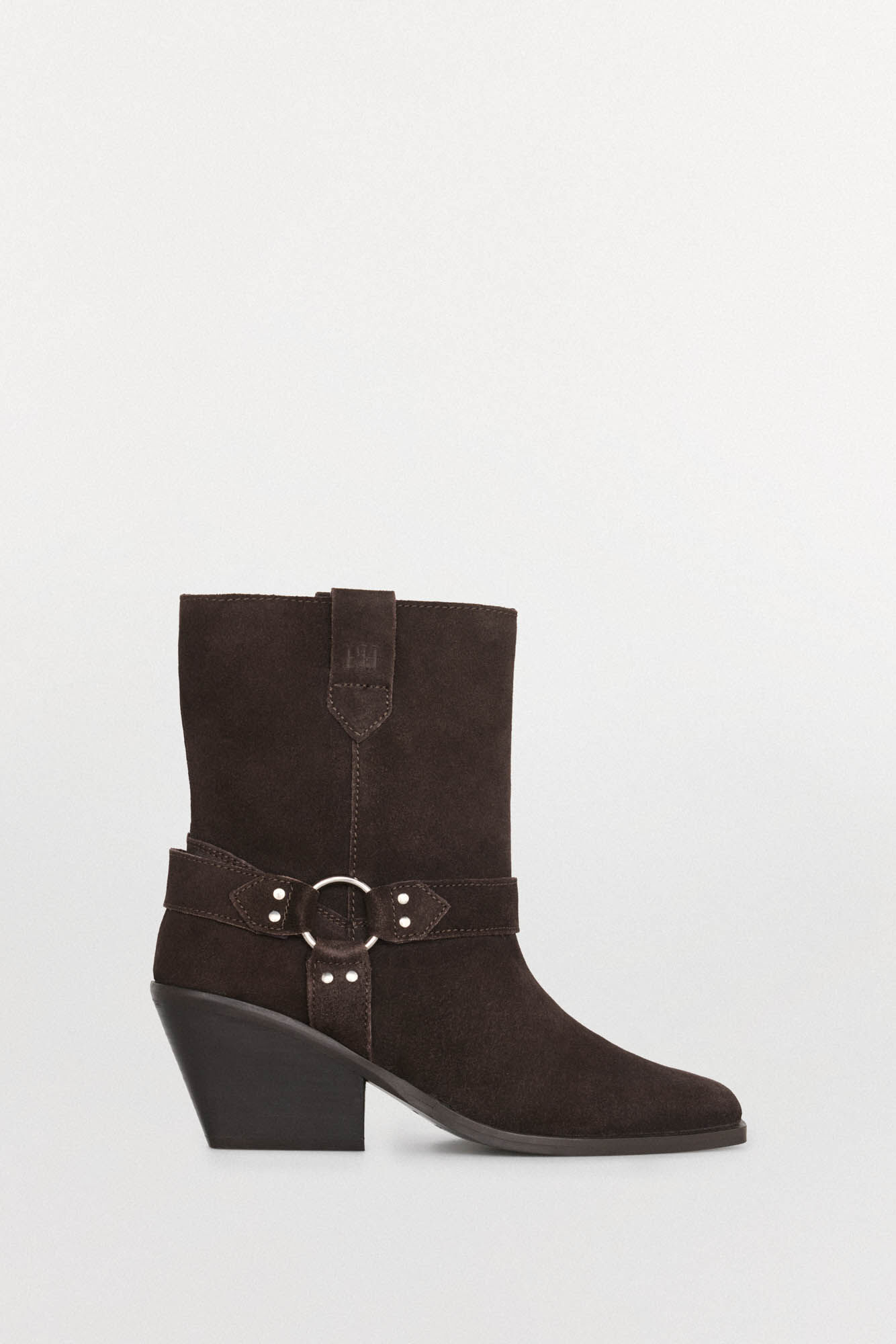 Pedro del Hierro Botins de pele de cowboy com aro e tachas