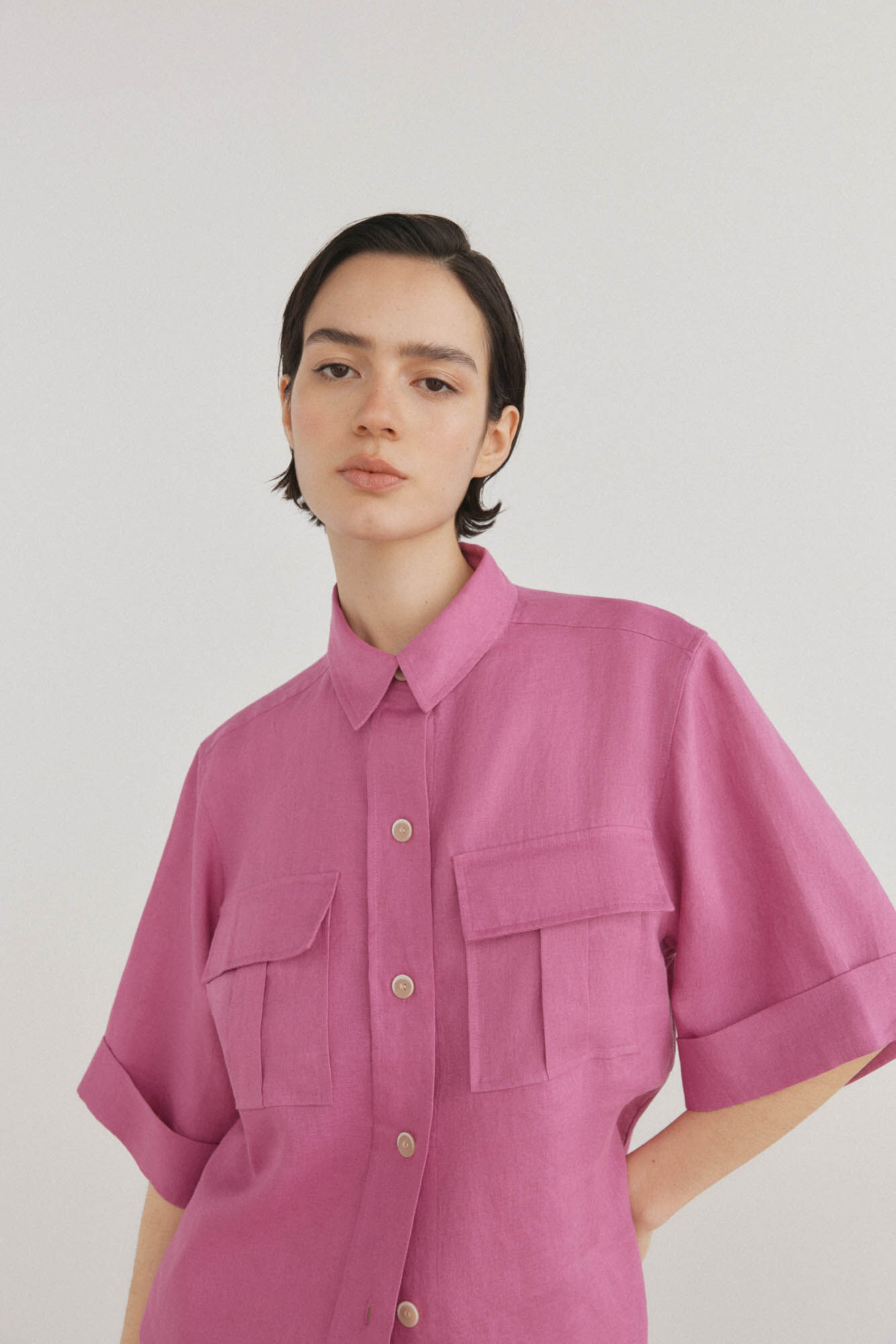 Pedro del Hierro Camisa de manga curta em linho