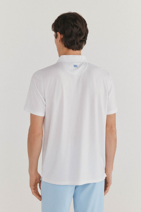 Pedro del Hierro Polo de golfe riscas Branco