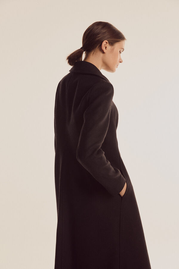 Pedro del Hierro Abrigo botones Negro