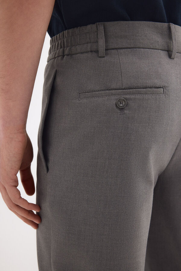 Pedro del Hierro Pantal&oacute;n goma lateral Gris