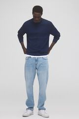 Pedro del Hierro Jersey punto fino algod&oacute;n estructura horizontal Azul