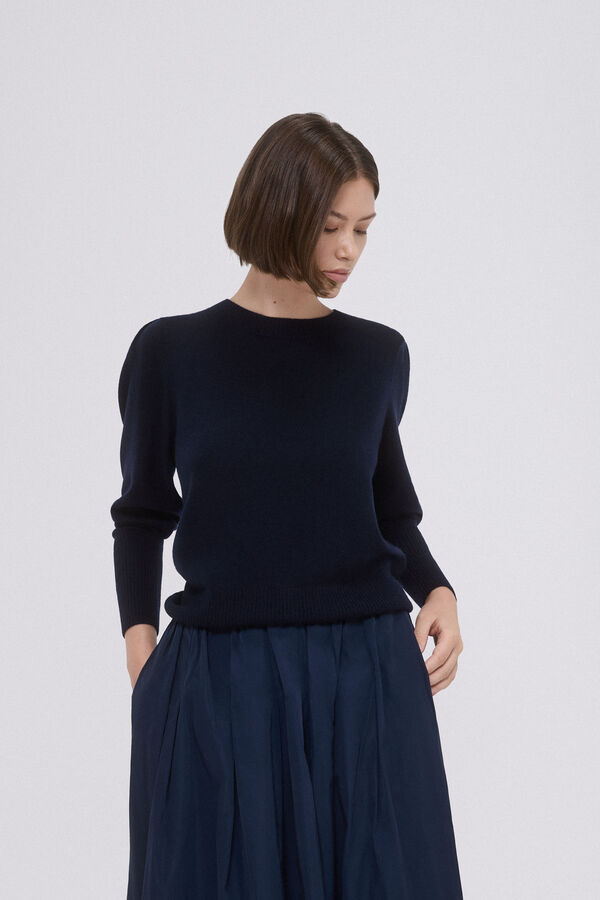 TFP by Tamara Falc&oacute; Jersey frunces 100% lana Azul