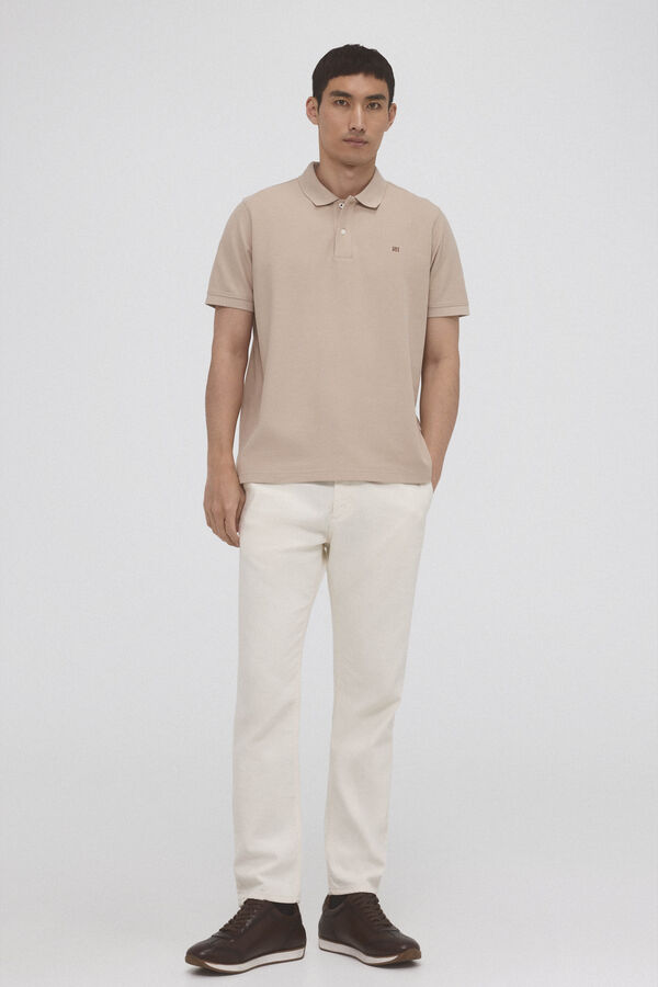 Pedro del Hierro Polo b&aacute;sico piqu&eacute; Beige