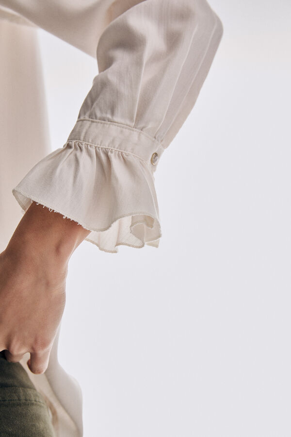 Pedro del Hierro Camisa vaquera 100%TENCEL&reg;Lyocell Beige